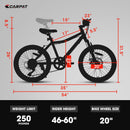 S20101 20" Kids' Bike, Boys Girls Mountain Bike Ages 8-12, 7 Speed Teenager Children Kids' Bicycles, Front Suspension Disc Brake Rear V-Brake, High Steel Frame by HouseOfZazla