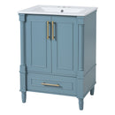 Bathroom Vanity With Ornate French Cylinder Legs, Soft Close Drawer by HouseOfZazla