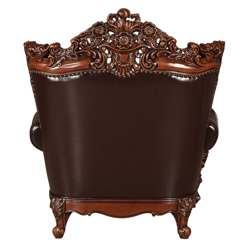 Forsythia - Chair - Espresso Top Grain Leather Match & Walnut, photo 3 of 7