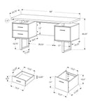 Computer Desk For Home Office With Storage Drawers by HouseOfZazla