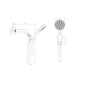 Multi Function Adjustable Hand Shower 8 Function Hand Shower, Plastic Construction - Brushed Nickel