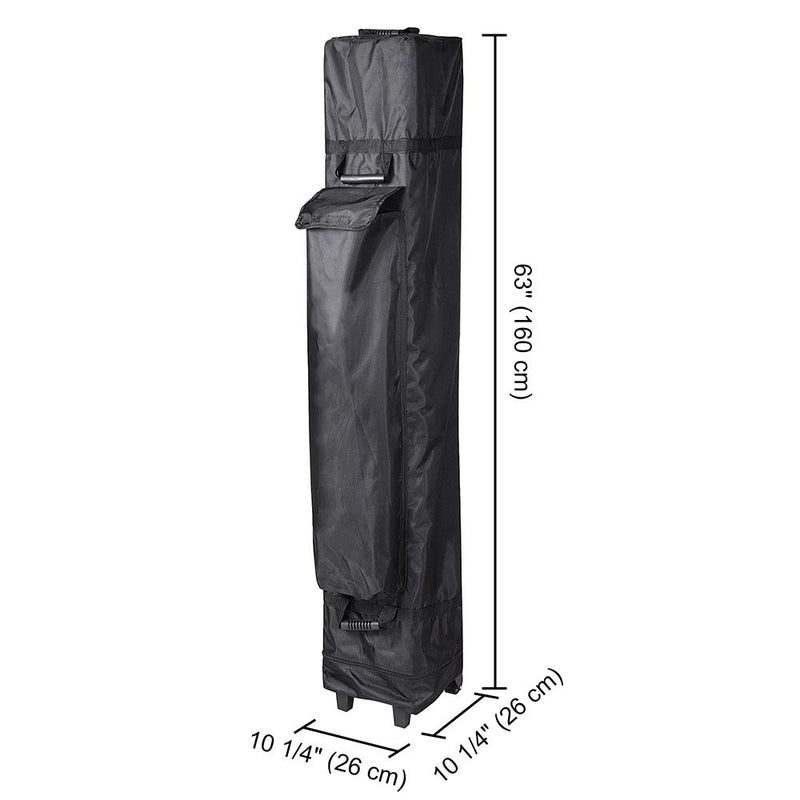 InstaHibit Canopy Storage Bag w/ Wheels 11x11x63" for 10x10