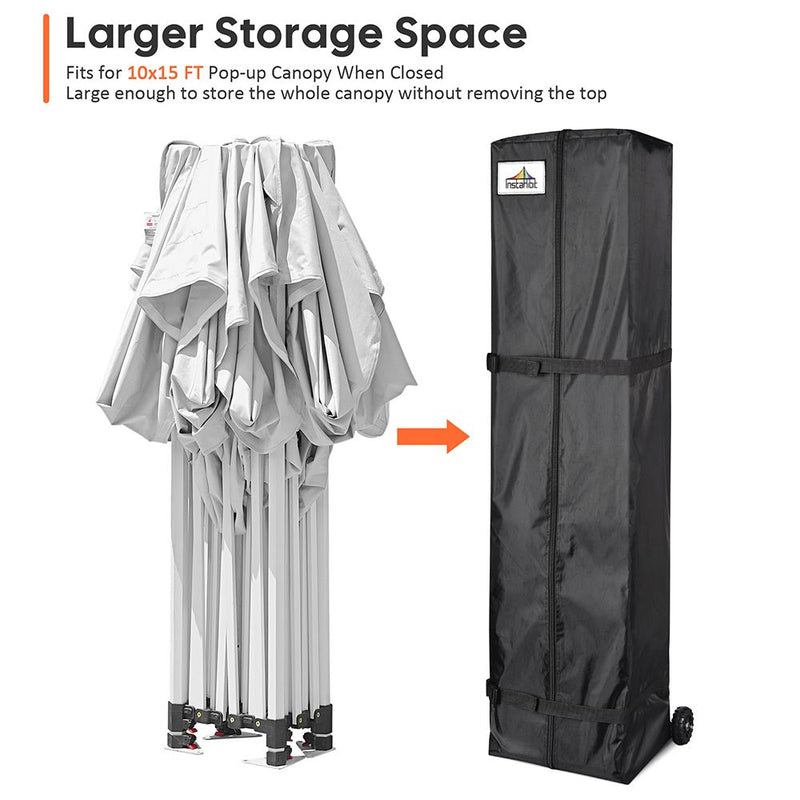 InstaHibit Canopy Storage Bag w/ Wheels 15x11x64" for 10x15