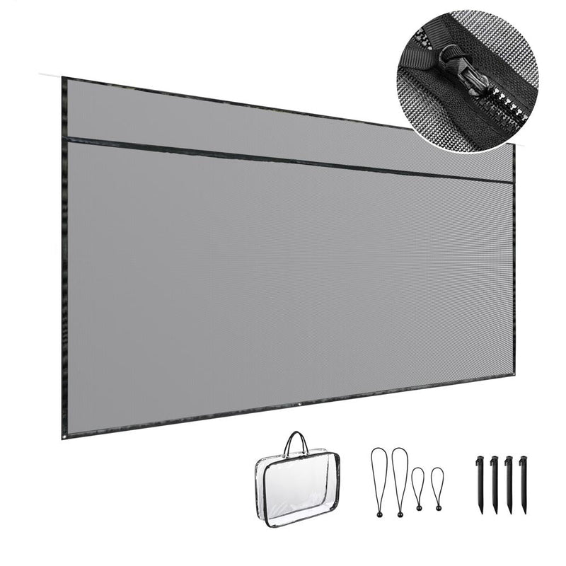 Yescom RV Awning Screen with Zipper 15'x6' Travel Trailer Sun Blocker