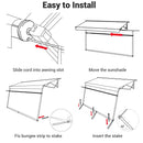 Yescom RV Awning Screen with Zipper 15'x8' Travel Trailer Sun Blocker