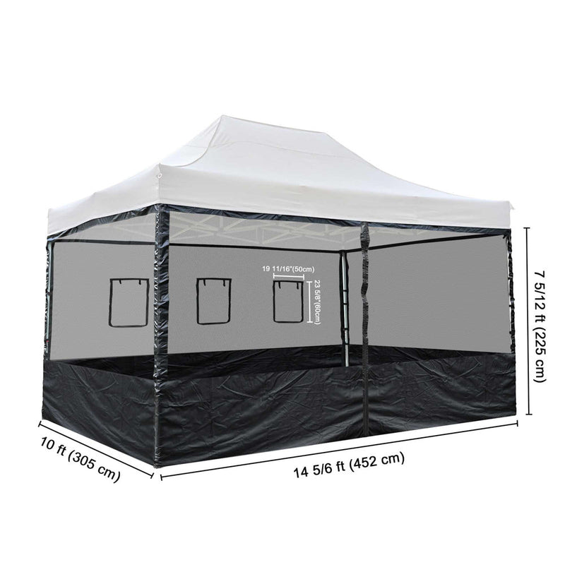 Yescom 10x15 Pop Up Canopy Netting Mesh Sidewalls Side Panel