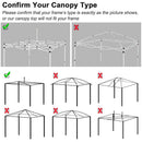 Yescom 10x10 Ez Pop Up Tent Canopy Top Replacement Cover (9.6'x9.6')