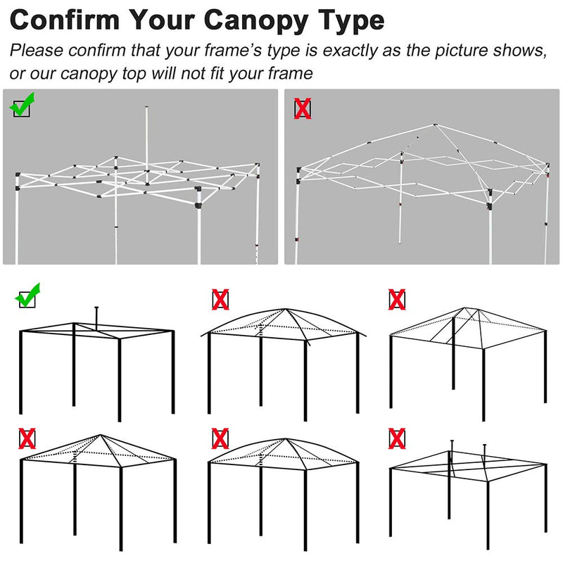 InstaHibit 10'x10' EZ Pop Up Canopy Replacement Air Vent (9.6'x9.6')