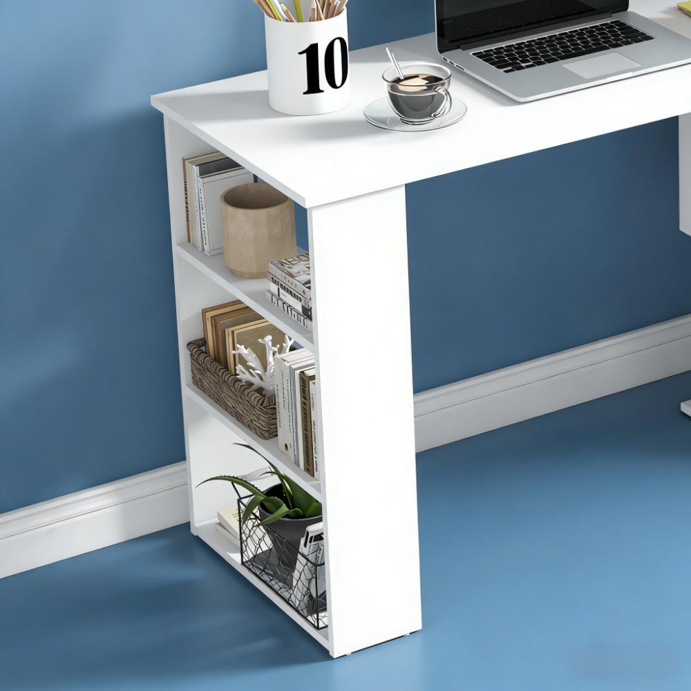 Writing Table Workstation: L Shaped Corner Computer Desk, photo 4 of 8