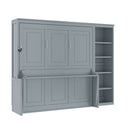 Sturdy Murphy Bed With Desk And Bookshelf by HouseOfZazla