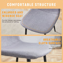 Luxury Simple Chair Linen Cotton High Resilience Dining Chair With Black Metal Legs (Set of 4) - Light Gray by Unique Piece Furniture
