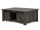Garrett - Rectangular Lift-top Cocktail Table With Casters - Weathered Charcoal