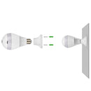 WiFi Light Bulb Camera 960P Security Camera 360¡ Fisheye Lens Panoramic Motion Detection IR Night Vision