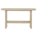 Kailani Coastal Sofa Console Table with Shelf Beige Oak
