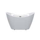 Freestanding Tub With Overflow And Pop Up Drain, Ergonomic Design by HouseOfZazla