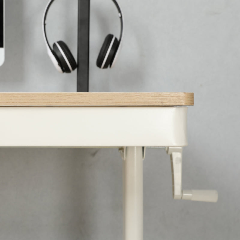 (Maple Tabletop) 48 x 24 InchesStanding Desk with Metal Drawer, Adjustable Height Stand up Desk, Sit Stand Home Office Desk, Ergonomic Workstation
