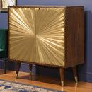 Manila - Cabinet - Gold / Brown by Unique Piece Furniture