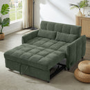 Loveseat Sofa Pull-Out Bed With Adjustable Backrest, 3 USB Ports And 2 Lumbar Pillows For Living Room by HouseOfZazla