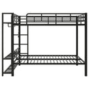 Bunk Bed With Storage Shelves, Clothes Hooks, LED Light