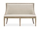 Lancaster - Bench With Upholstered Seat & Back - Dovetail Gray