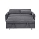 Pull-Out 2 Seat Modern Sleeper Sofa With 2 Throw Pillows And USB Ports by HouseOfZazla
