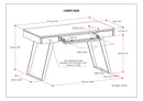 Lowry - Desk - Distressed Charcoal Brown