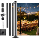 Yescom Shade Sail Posts (Pole, Base, D-Ring Clamp)