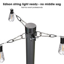 Yescom Shade Sail Posts (Pole, Base, D-Ring Clamp)