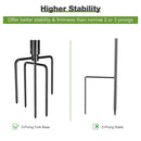 Yescom 10 ft Aluminum String Light Poles with Hook & Stakes 2ct/pk