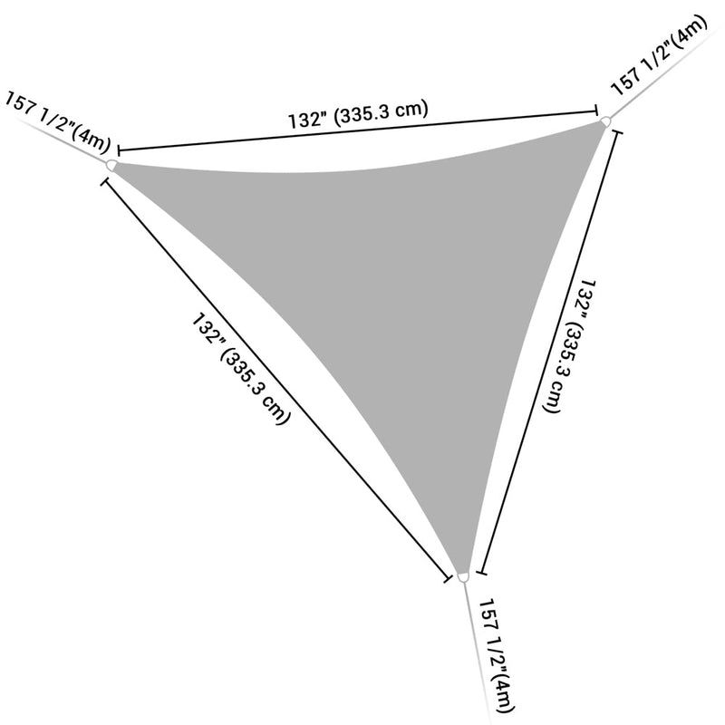 Yescom Patio Triangle Sun Sail Shade Canopy 11ft Color Optional