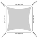 Yescom Patio Square Sun Sail Shade Canopy 16ft