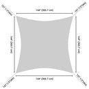 Yescom Patio Square Sun Sail Shade Canopy 12ft