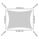 Yescom Patio Rectangle Sun Sail Shade Canopy 13ftx10ft