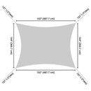 Yescom Patio Rectangle Sun Sail Shade Canopy 16ftx12ft