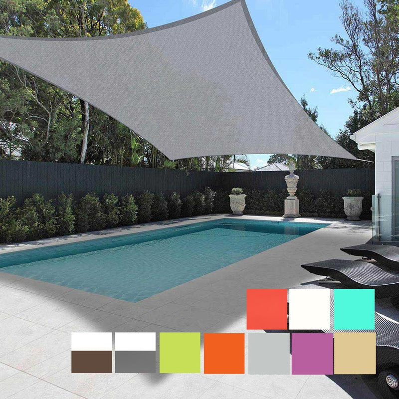 Yescom Patio Rectangle Sun Sail Shade Canopy 20ftx16ft