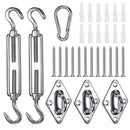 Yescom Triangle Sun Shade Sail Hardware Kit Stainless Steel, 6