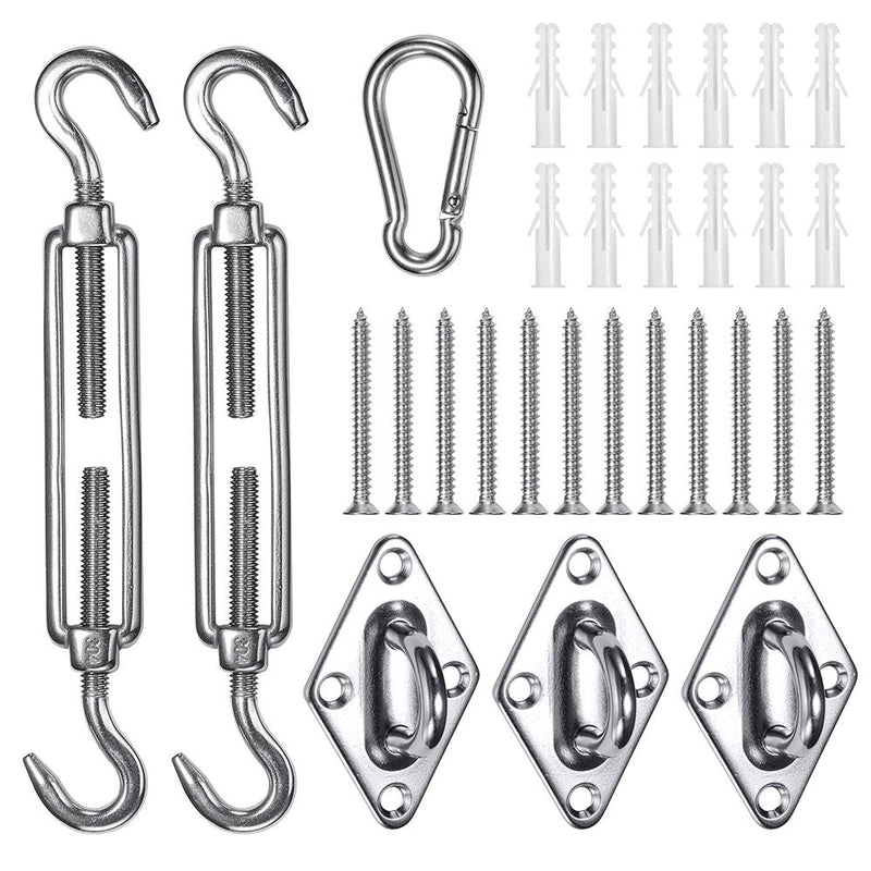 Yescom Triangle Sun Shade Sail Hardware Kit Stainless Steel, 6