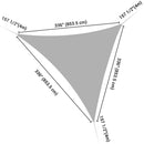 Yescom Patio Triangle Sun Sail Shade Canopy 28ft