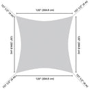 Yescom Patio Square Sun Sail Shade Canopy 10ft