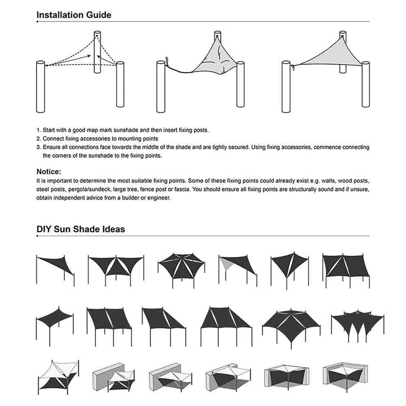 Yescom Patio Rectangle Sun Sail Shade Canopy 8ftx10ft