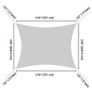 Yescom Patio Rectangle Sun Sail Shade Canopy 20ftx23ft