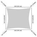 Yescom Patio Rectangle Sun Sail Shade Canopy 22ftx23ft
