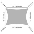 Yescom 10x13ft Water Resist Patio Sail Shade Rectangle Canopy