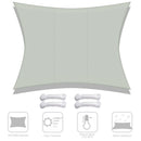 Yescom 10x13ft Water Resist Patio Sail Shade Rectangle Canopy