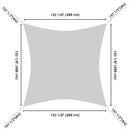 Yescom 16ft Square Shade Sail Water Resist for Patio Beach