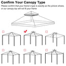 Yescom 8' x 8' Gazebo Canopy Replacement Top Color Optional