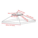 Yescom 10' x 10' Gazebo Replacement Canopy 2-Tier