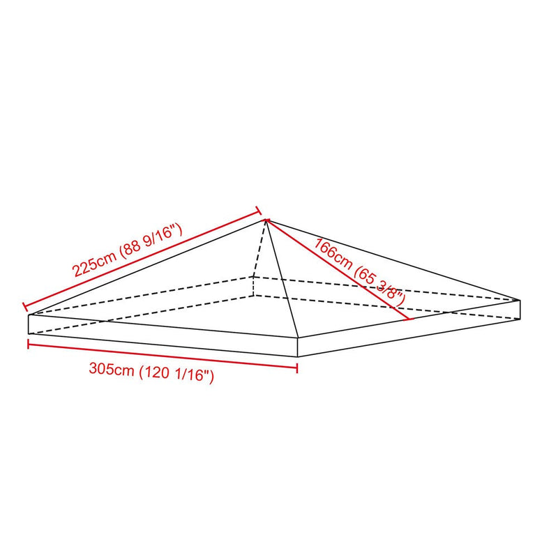 Yescom 10' x 10' Universal Gazebo Canopy Replacement Top