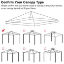 Yescom 10' x 10' Replacement Gazebo Canopy Cover Color Optional