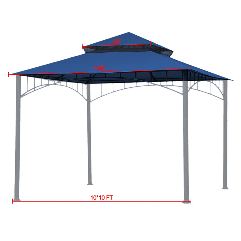 Yescom 10'x10' Gazebo Canopy Replacement Top for Summer Veranda